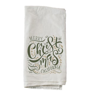 Personalized State Merry Christmas From Green